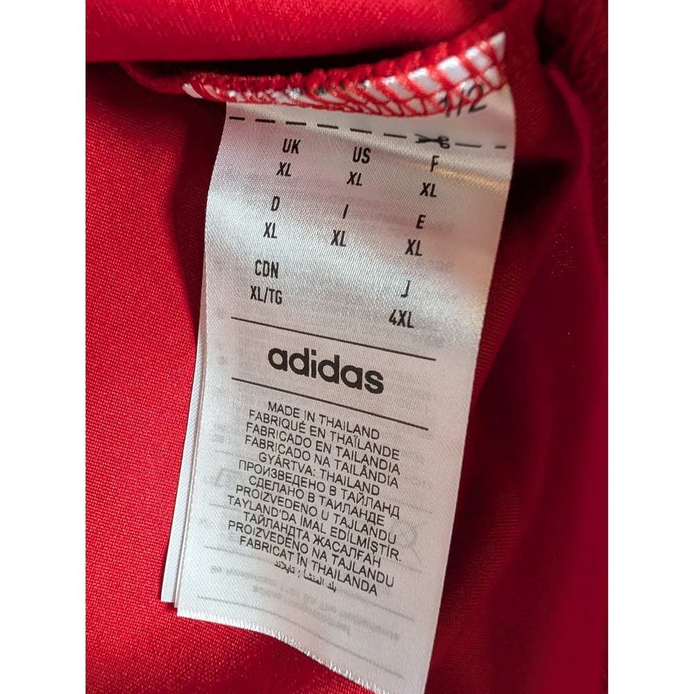 Adidas Mens Kansas Jayhawks Quarter Zip Pullover Red Performance Shirt XL - Picture 7 of 9